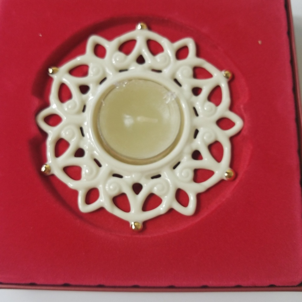 NWT LENOX HOLIDAY SNOWLIGHT CANDLE HOLDER - Picture 5 of 8